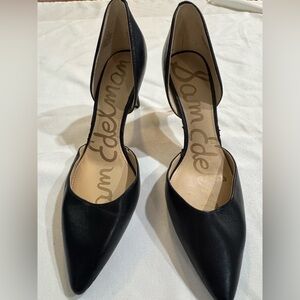 Sam Edelman Black D’Orsay Pointed Toe Heels Size 6.5 Classic Chic